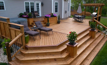 Особенности обустройства ступеней из террасной доски - 1